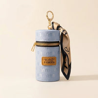 Cylinder Coin Pouch Charm - Baby Blue
