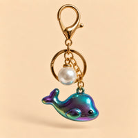 Chrome Whale Charm 🐋 - Peacock