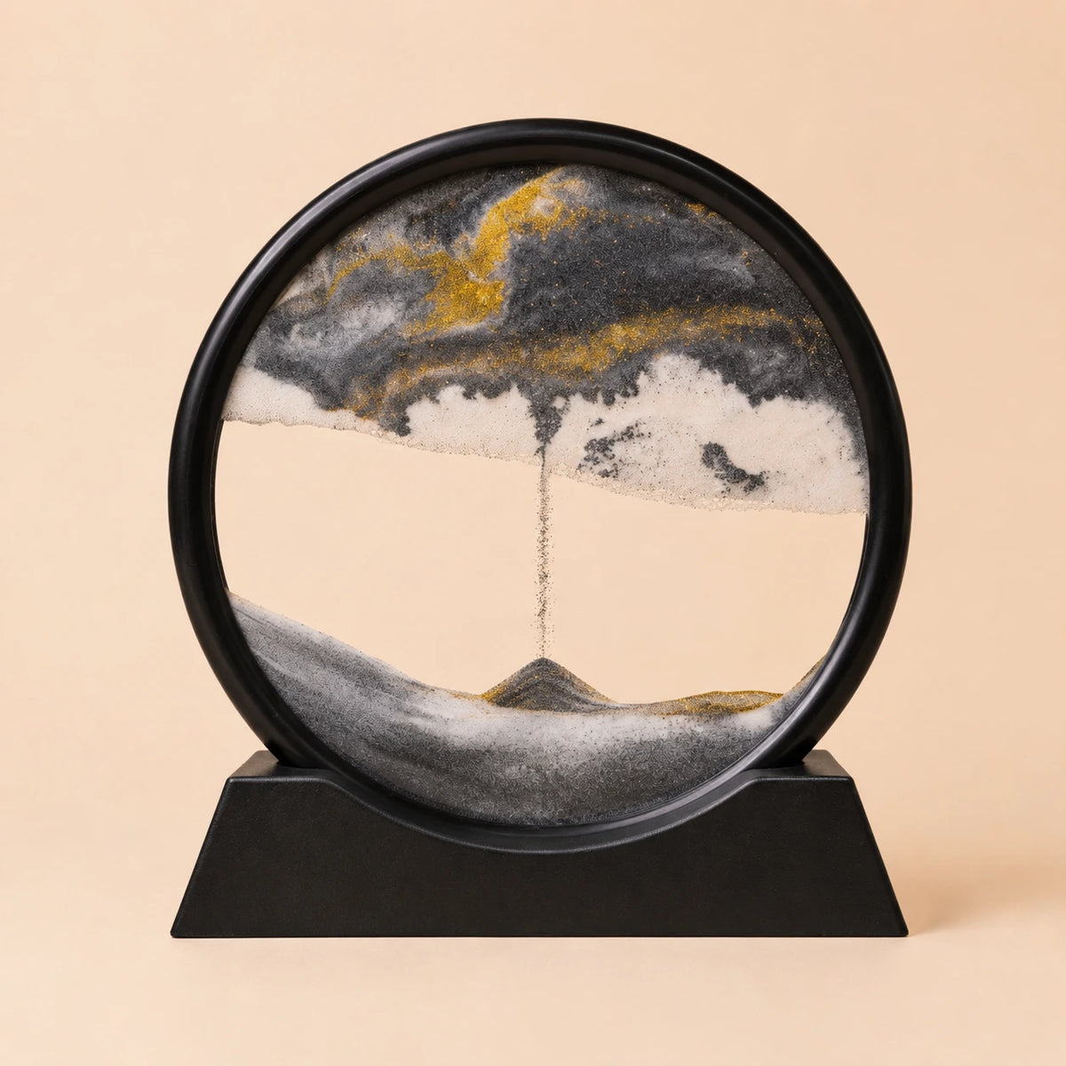 Moving Sand Art Decor – Black & Gold