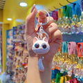 3d Cat Tail Keychain-white