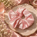 Crystal Satin Scrunchie - Pink