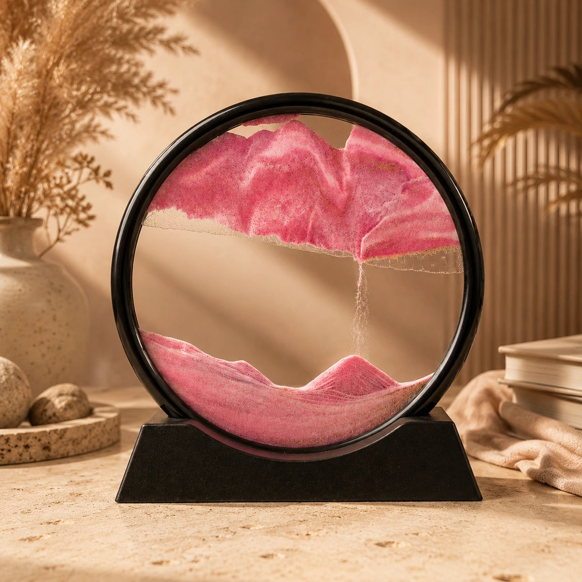 Moving Sand Art Decor – Pink 🩷