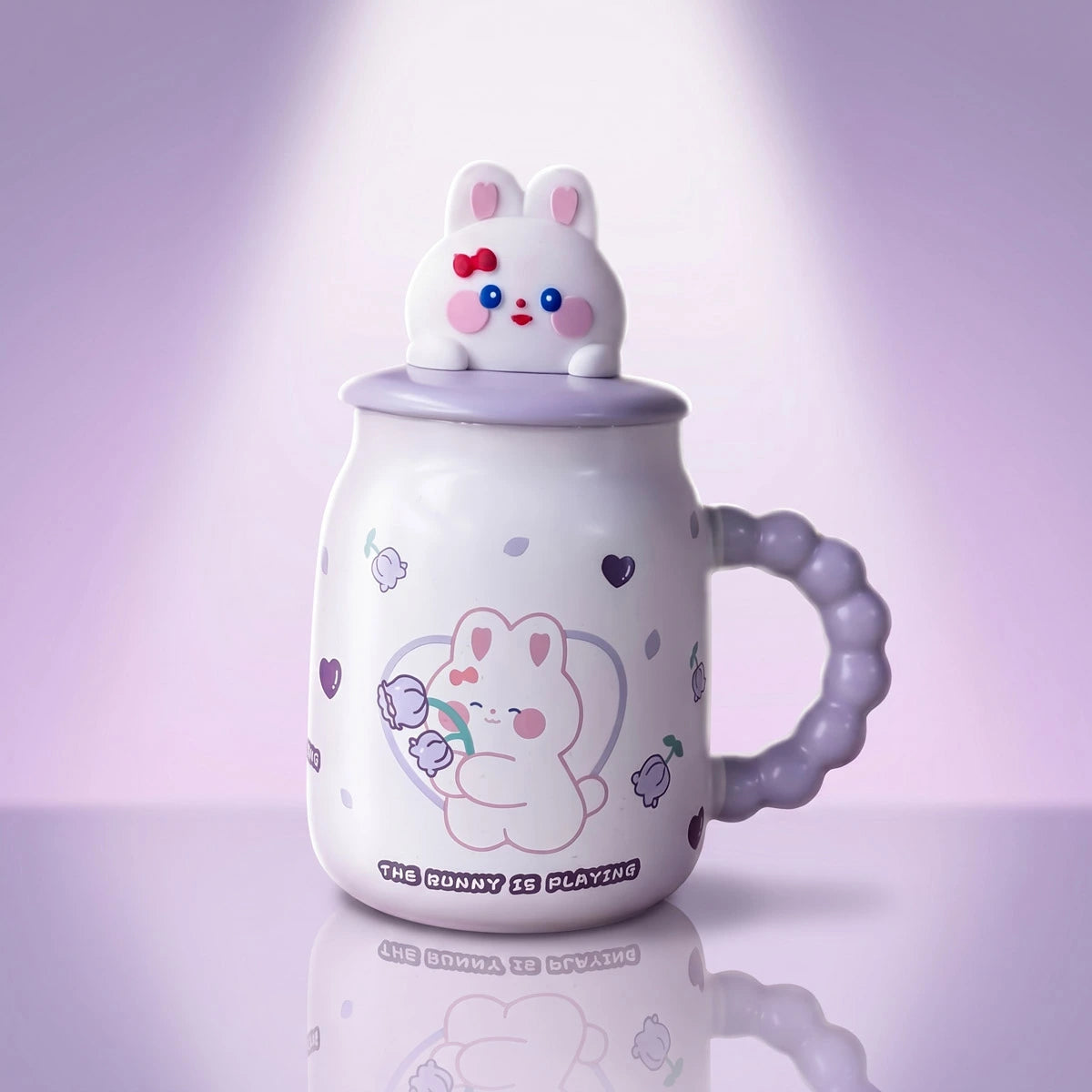 Bunny Mug with Lid & Spoon