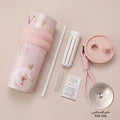 Vogue Floral Tumbler – Blush Pink 🌸