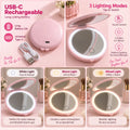 Customizable LED Pocket Mirror ✨ white