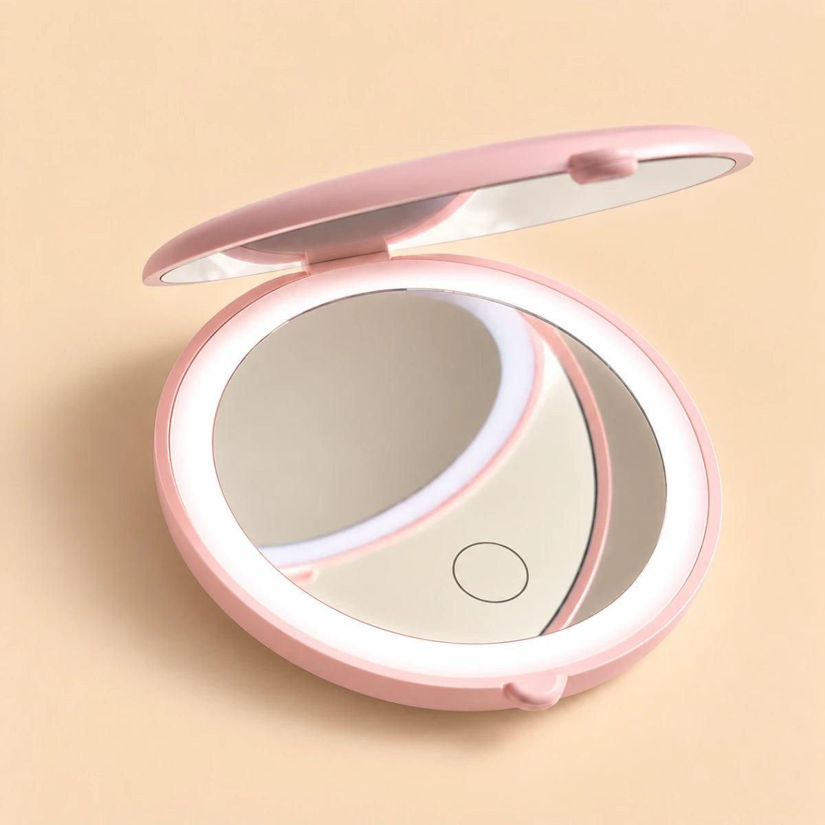 Customizable LED Pocket Mirror ✨ pink