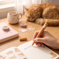 Cute Cat 0.5 mm Gel Pen – Orange 🐈‍⬛