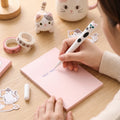 Cute Cat 0.5 mm Gel Pen – White Spotted 🐈‍⬛