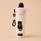 Cute Friends Thermal Bottle – Black Cat 🐈‍⬛