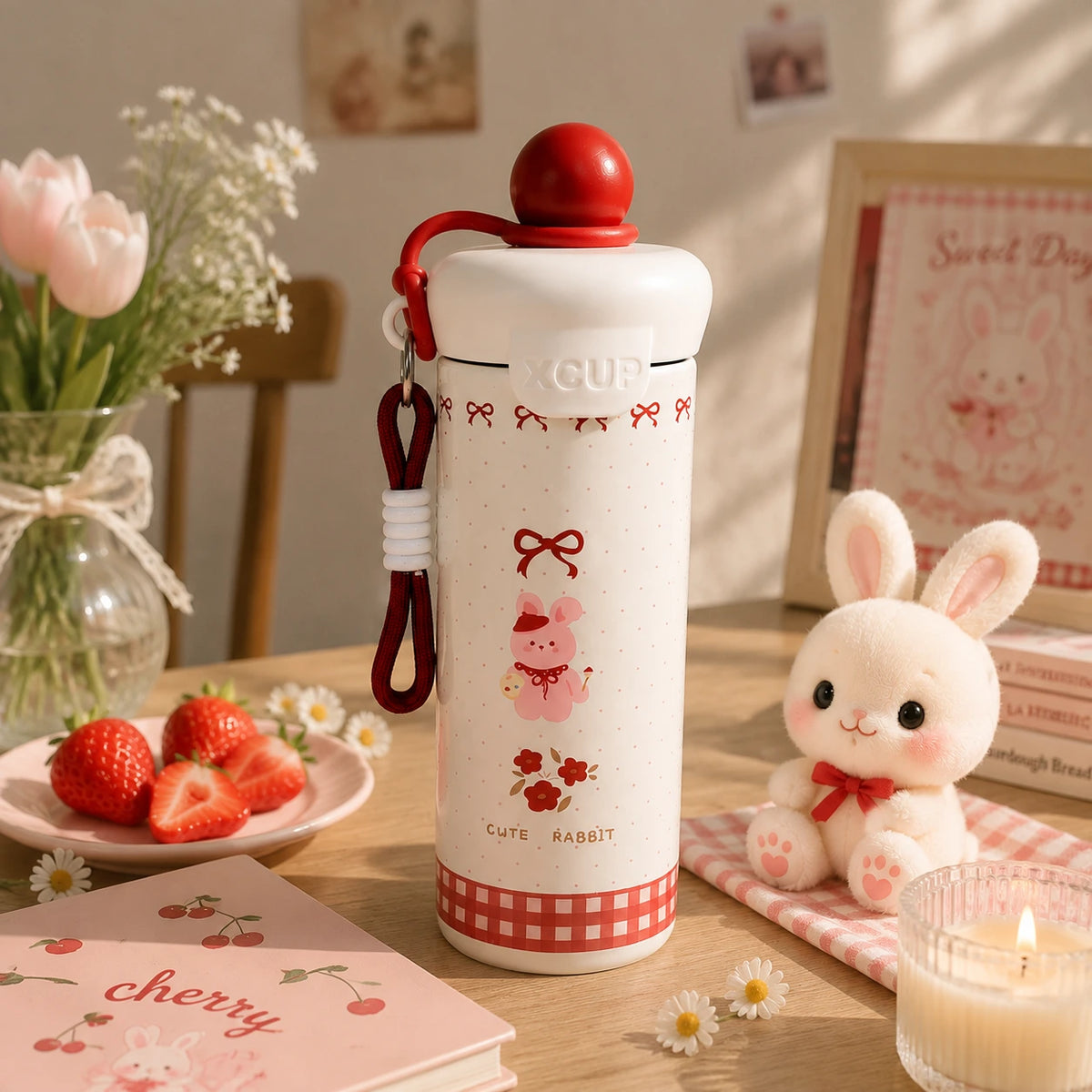 Cute Friends Thermal Bottle – Bunny 🎀
