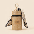 Cylinder Coin Pouch Charm - Beige