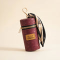 Cylinder Coin Pouch Charm - Burgundy