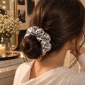 Dot Satin Scrunchie 🎀 -gray