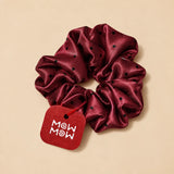 Dot Satin Scrunchie 🎀 - Maroon
