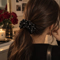 Dot Satin Scrunchie 🎀 -black