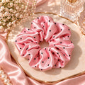 Dot Satin Scrunchie 🎀 - pink