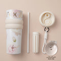 Vogue Floral Tumbler – Cloud White 🤍