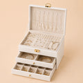 Elegant Jewelry Organizer Box – Cloud White 🤍