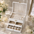 Elegant Jewelry Organizer Box – Cloud White 🤍
