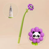 Flower Panda Flexible Silicone Pen - Purple