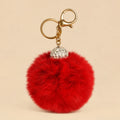 Fluffy Pom Pom Bag Charm & Keychain – Red ❤️