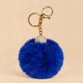 Fluffy Pom Pom Bag Charm & Keychain – Royal Blue 💙