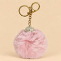 Fluffy Pom Pom Bag Charm & Keychain – Blush Pink 🌸