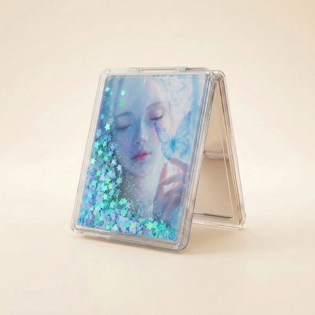 Glitter Pocket Mirror - Lili Blue