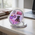 Glitter Round Pocket Mirror