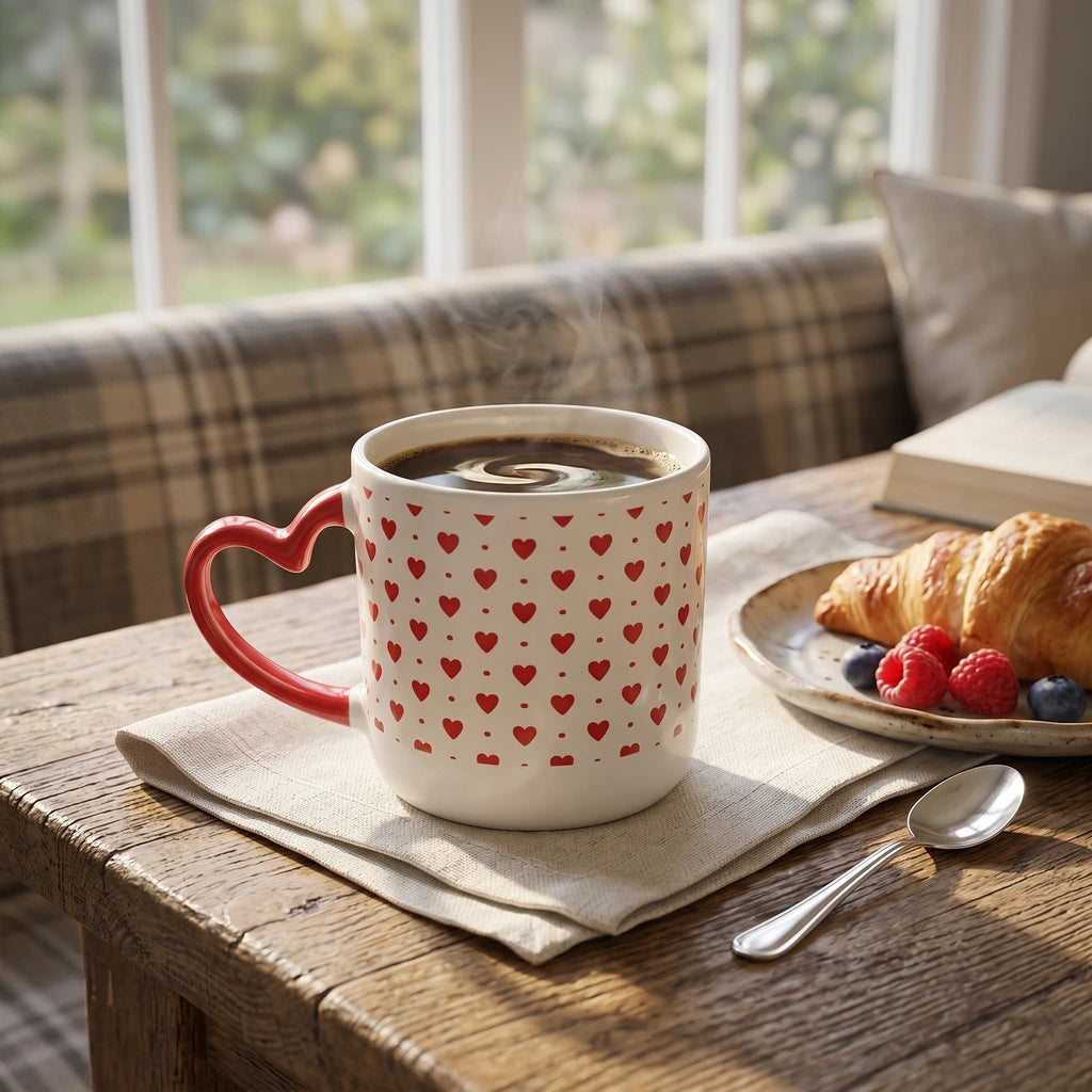 Hand-Painted Heart Mug ❤️