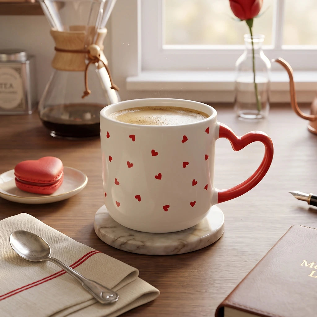 Hand-Painted Heart Mug – LittleHearts ❤️