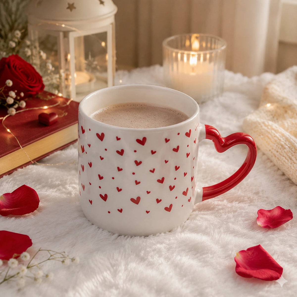 Hand-Painted Heart Mug – Scattered ❤️