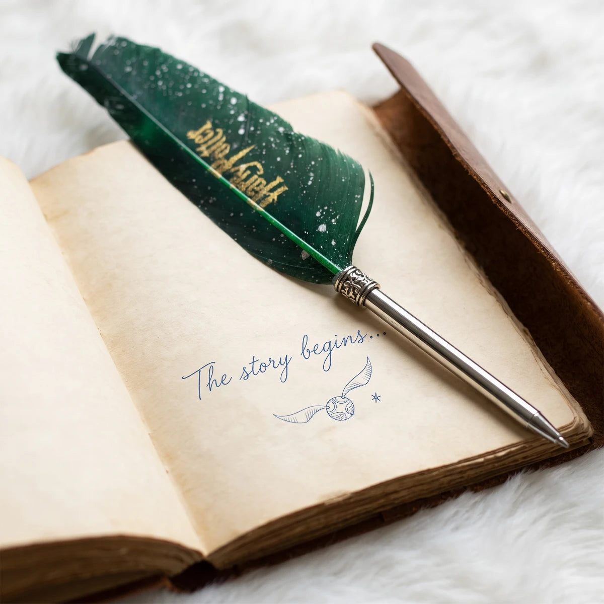 Harry Potter Magic Feather Pen – Green