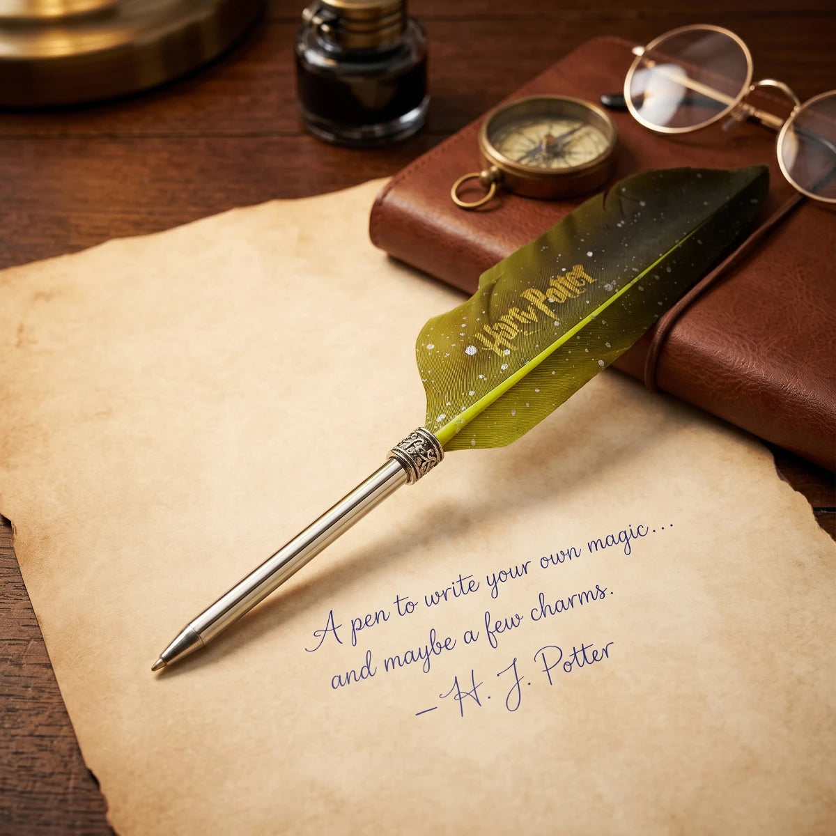 Harry Potter Magic Feather Pen – Neon Yellow