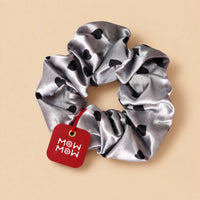 Heart Satin Scrunchie 🖤 - Gray