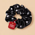 Heart Satin Scrunchie 🖤 - black
