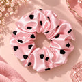 Heart Satin Scrunchie 🖤 - Pink