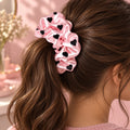 Heart Satin Scrunchie 🖤 - Pink