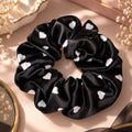 Heart Satin Scrunchie 🖤 - black