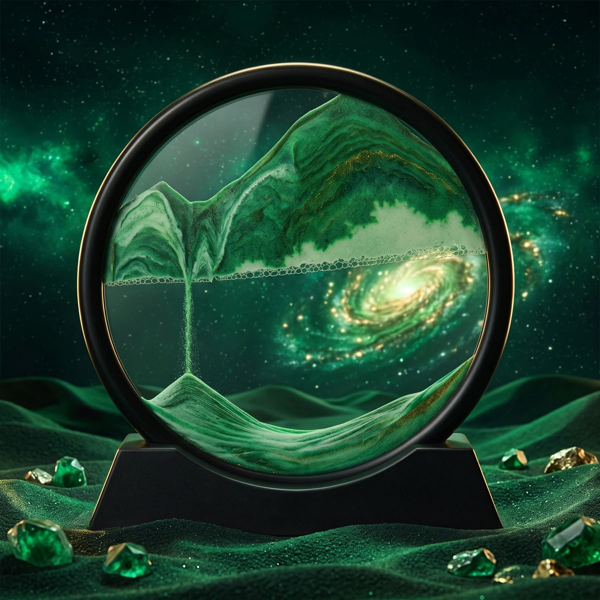 Moving Sand Art Decor – Green 🌿