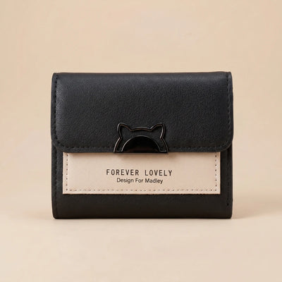 Kitty Fold Wallet 🐱 - Black