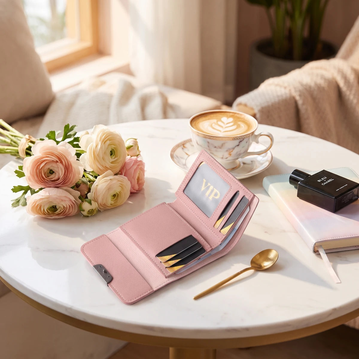 Kitty Fold Wallet 🐱 - Pink
