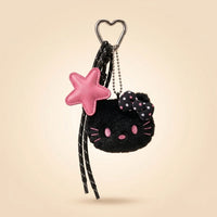 Kitty Plush Charm Keychain - Black Kitty