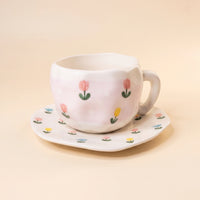 Little Tulips Cup with Plate 🌷💕