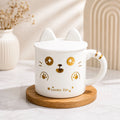 Lovely Cat Mug with Silicone Lid