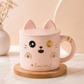 Lovely Cat Mug with Silicone Lid