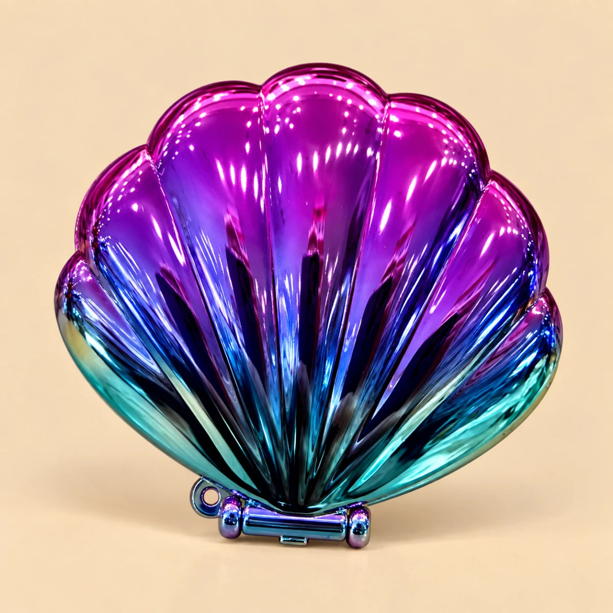 Mermaid Shell Pocket Mirror 🐚 - Purple × Blue