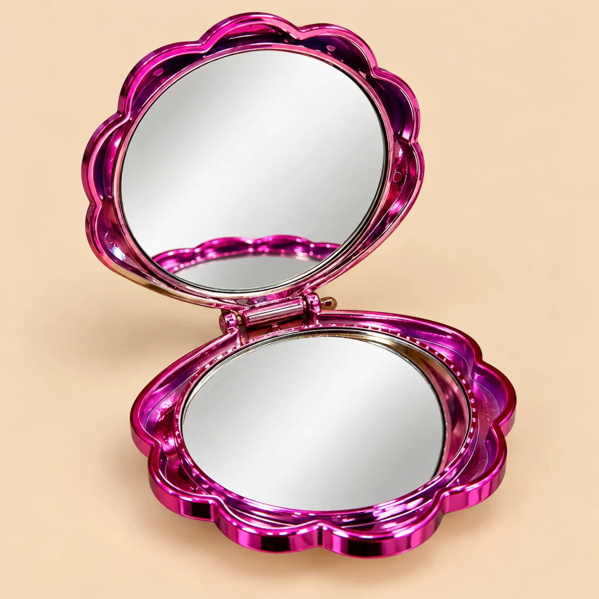 Mermaid Shell Pocket Mirror 🐚 - Pink × Rose Gold