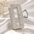 Metal Rectangle Hair Clip-silver