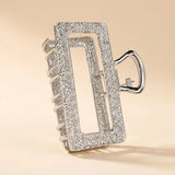 Metal Rectangle Hair Clip-silver